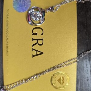 2.0 K Moissanite Sterling SILVER Necklace
